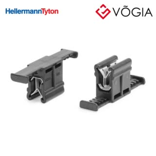 Phụ kiện cố định dây thít cáp - Bundling clip for edge, L=390mm, black, 500pcs - ATSBCEC36-PA66HIRHS-BK