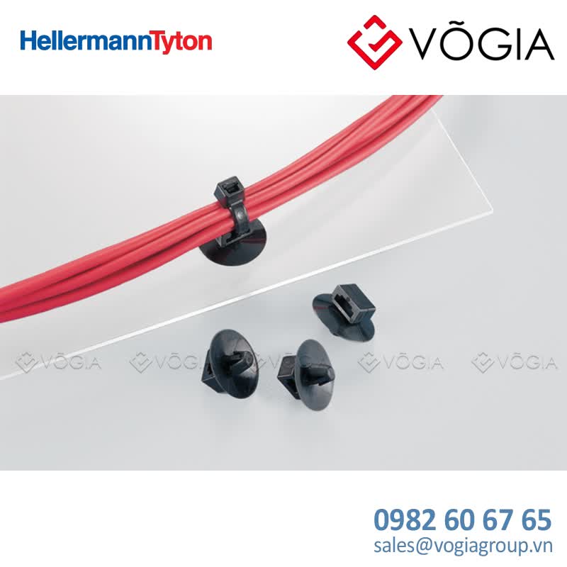 Phụ kiện cố định dây thít cáp - Cable tie mount for hole (round), Wmax=86mm, ∅63 mm, natural, 500pcs - SFC3-PA66-NA
