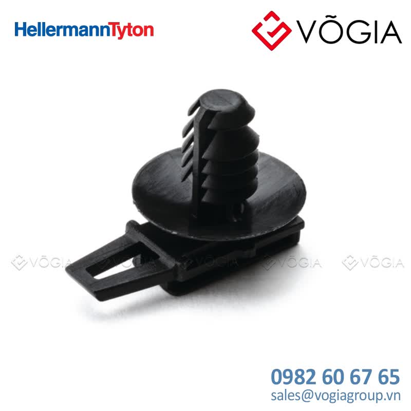 Phụ kiện cố định dây thít cáp - Connector clip for hole (round), EWCAP-005-7, black, 5000pcs - CCFT6LG-PA66HIRHS-BK