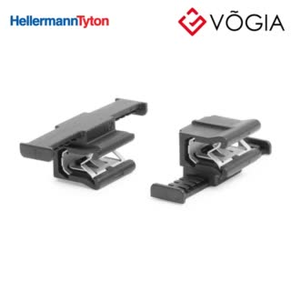 Phụ kiện cố định dây thít cáp - Bundling clip for edge, L=390mm, black, 500pcs - ATSBCEC38-PA66HSW-BK