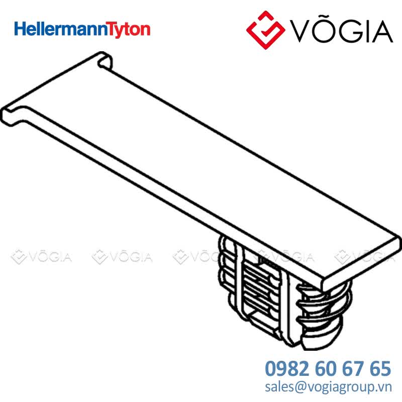 Phụ kiện cố định dây thít cáp - Bundling clip for hole (oval), L=387mm, natural, 8000pcs - BCSFTOVAL2-PA66HIRHS-NA