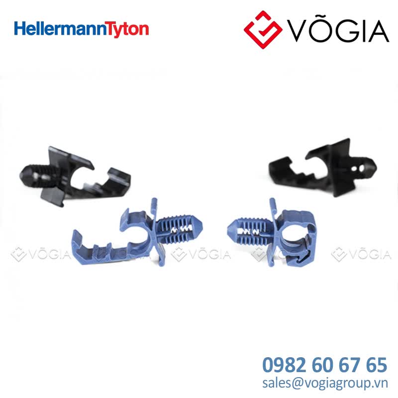 Phụ kiện cố định dây thít cáp - Corrugated tube clip for hole (round)/with pipe/tube holder, ∅70mm, black, 500pcs - CNCTC8FT65LG-PA66HIRHS-BK
