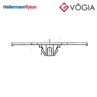 Phụ kiện cố định dây thít cáp - Bundling clip for hole (oval), L=740mm, natural, 500pcs - HCL2-PA66-NA