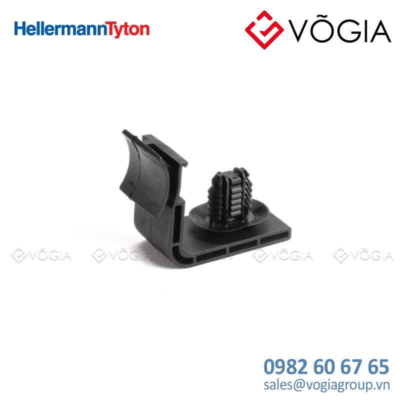 Phụ kiện cố định dây thít cáp - Bundling clip for hole (round), L=660mm, SO=320mm, black, 1000pcs - BCFTOVALAPILLAR-PA66HIRHSUV-BK