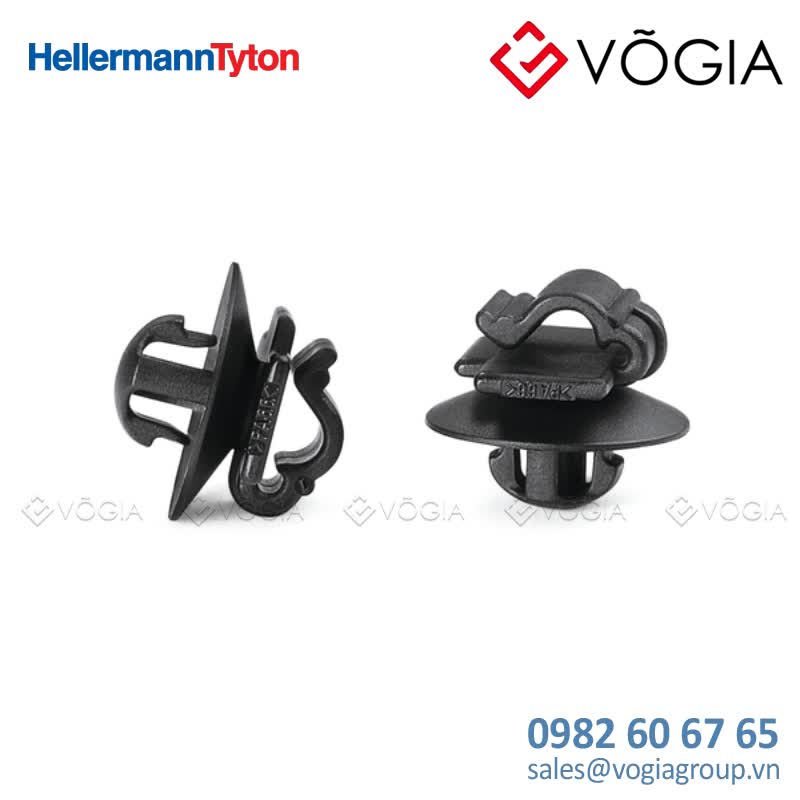 Phụ kiện cố định dây thít cáp - Cable clip for hole (round), ∅63 - 67 mm - KSFT65OC1-3-PA66HIRHS-BK