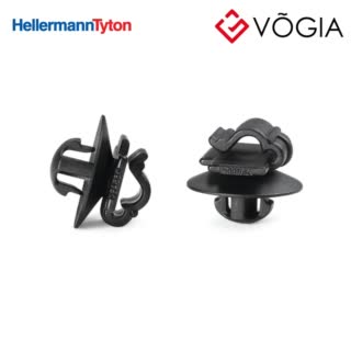 Phụ kiện cố định dây thít cáp - Cable clip for hole (round), ∅63 - 67 mm - KSFT65OC1-3-PA66HIRHS-BK