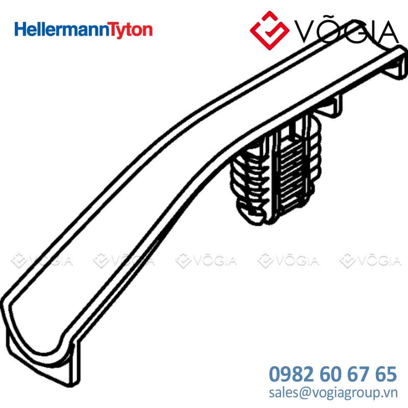 Phụ kiện cố định dây thít cáp - Bundling clip for hole (oval)/for hole (round), L=647mm, black, 4000pcs - FTOVALSTRNRLF-PA66HIRHSUV-BK
