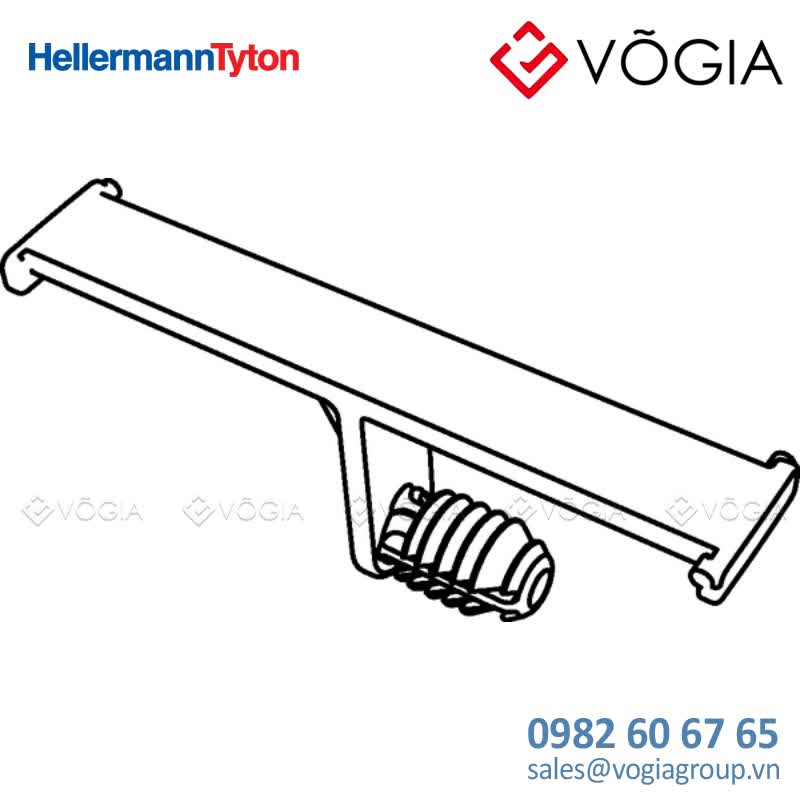 Phụ kiện cố định dây thít cáp - Bundling clip for hole (round), L=610mm, SO=159mm, natural, 2000pcs - SOC8FT6-PA66HIRHS-NA