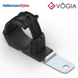 Kẹp cáp, đầu cố định cáp - P-clamp medium, Dmin=360mm, Dmax=510mm, ∅831 mm, 180°, black, 140pcs - RCD180MM8-PA66HIRHSUV/ST/ZN-BK
