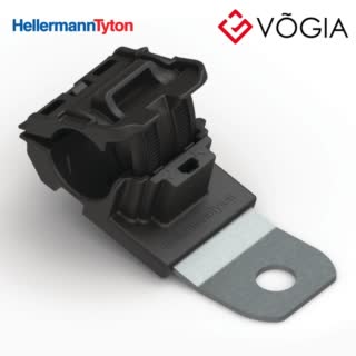 Kẹp cáp, đầu cố định cáp - P-clamp short, Dmin=127mm, Dmax=195mm, ∅1029 mm, 15°, black, 280pcs - RCB15SM10-PA66HIRHSUV/ST/ZN-BK