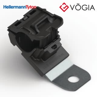 Kẹp cáp, đầu cố định cáp - P-clamp short, Dmin=127mm, Dmax=195mm, ∅831 mm, 30°, black, 280pcs - RCB30SM8-PA66HIRHSUV/ST/ZN-BK