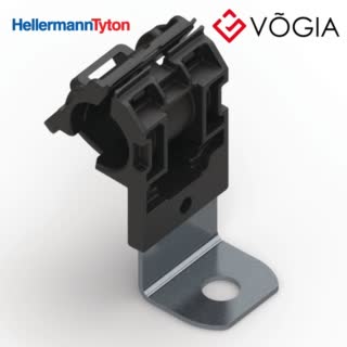Kẹp cáp, đầu cố định cáp - P-clamp short, Dmin=127mm, Dmax=195mm, ∅1029 mm, 90°, black, 280pcs - RCB90SM10-PA66HIRHSUV/ST/ZN-BK