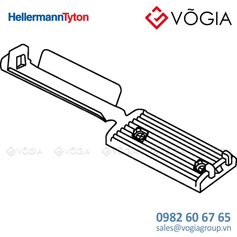 Kẹp cáp, đầu cố định cáp - Cable clip for adhesive use, ∅31 mm - FKH25A-PA66HIR-BK