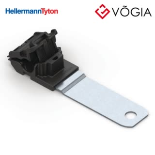 Kẹp cáp, đầu cố định cáp - P-clamp long, Dmin=62mm, Dmax=137mm, ∅1029 mm, 180°, black, 200pcs - RCA180LM10-PA66HIRHSUV/ST/ZN-BK