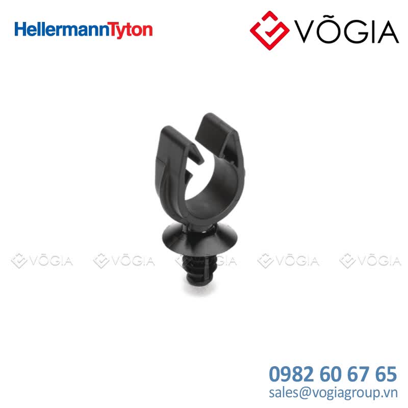 Kẹp cáp, đầu cố định cáp - Cable clip for hole (round), T=06 - 55mm, ∅61 - 69 mm/635 mm (hexagonal), Dmin=135mm, Dmax=158mm, nom∅=140 mm - MOC14FT65-PA66HIRHSUV-BK