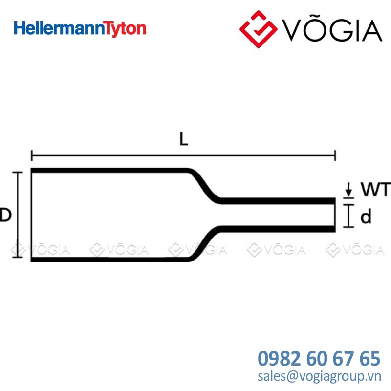 Ống co nhiệt - Heat Shrinkable Tubing 4:1 PTFE transparent in a length of 198/064 - TFE4-5/64-PTFE-CL