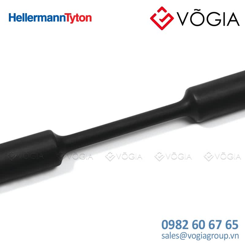 Heat shrinkable tubing 2:1 (64/32 mm), self extinguishing, black, 300 m reel - TCN20-64/32-PO-X-BK
