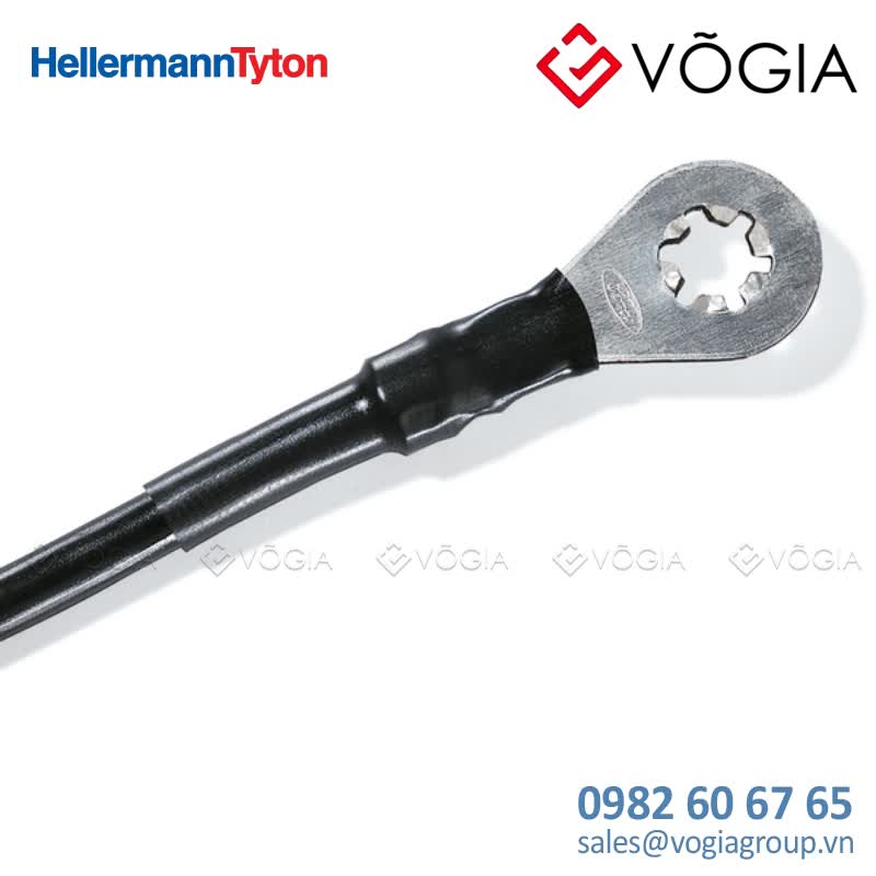 Heat shrinkable tubing 2:1 (64/32 mm), self extinguishing, black, 300 m reel - TCN20-64/32-PO-X-BK