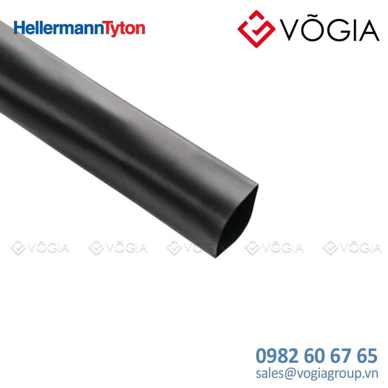 Heat shrinkable tubing 2:1 (64/32 mm), self extinguishing, black, 300 m reel - TCN20-64/32-PO-X-BK