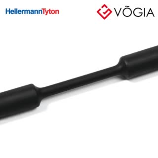 Heat shrinkable tubing 2:1 (64/32 mm), self extinguishing, black, 300 m reel - TCN20-64/32-PO-X-BK