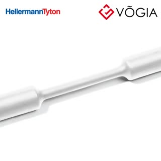 Heat shrinkable tubing 2:1 (254/127 mm), self extinguishing, white, 60 m - TCN20-254/127-PO-X-WH