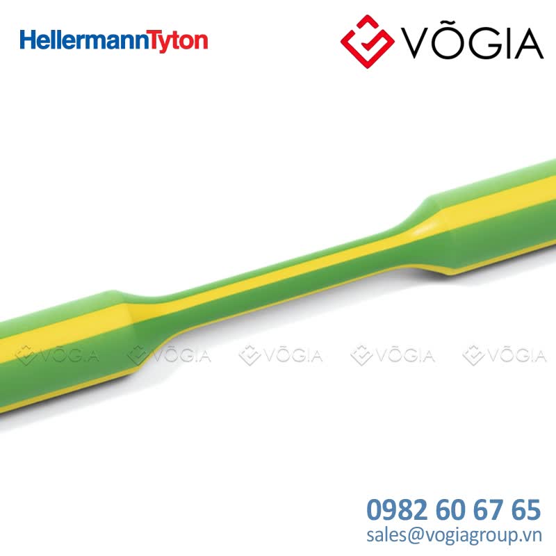 Ống co nhiệt - Heat Shrinkable Tubing 2:1 VG-Norm 190/95 green/yellow - HFT-A-190/95-PO-X-GNYE