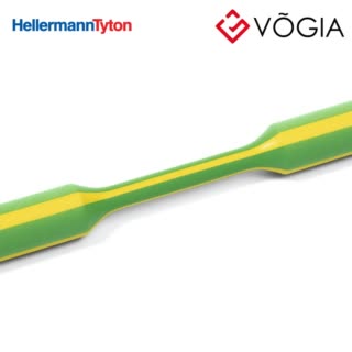 Ống co nhiệt - Heat Shrinkable Tubing 2:1 VG-Norm 190/95 green/yellow - HFT-A-190/95-PO-X-GNYE