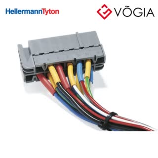 Heat shrinkable tubing 2:1 (12/06 mm), self extinguishing, black , 100 m - HFT-A-12/06-PO-X-BK