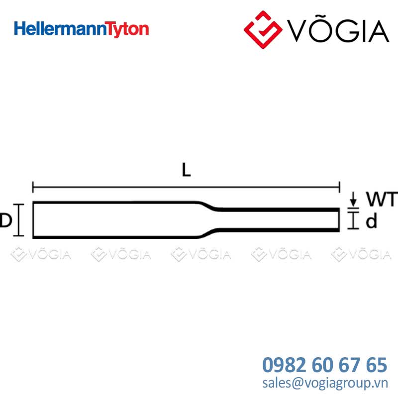Ống co nhiệt - 2:1 Heat shrink tubing - on reel & customized cut lengths - TCN20-24/12-PO-X-BK