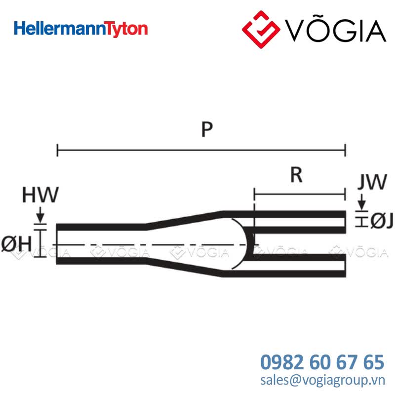 Ống co nhiệt định hình - 2-Way Outlet Shapes, Breakout Boots - 219-2-G-PO-X-BK