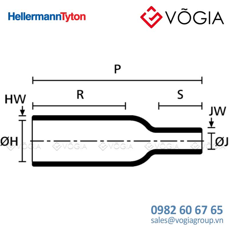 Ống co nhiệt định hình - Bottle Shapes - 119-1-H-PO-X-BK