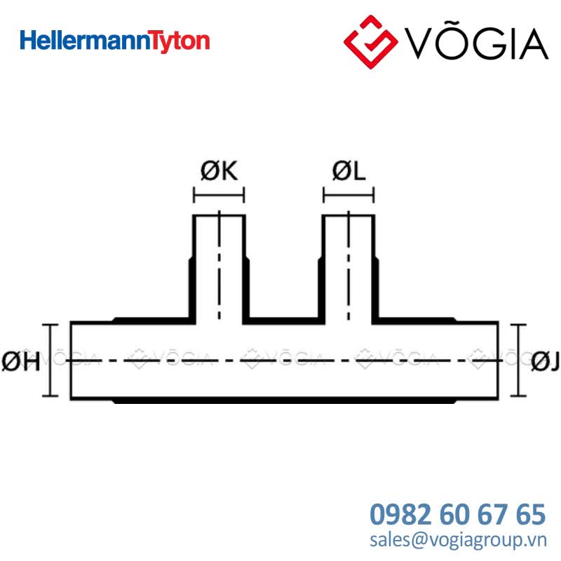 Ống co nhiệt định hình - Double T-Shapes - 1310-1-G-PO-X-BK