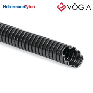 Ống nhựa bảo vệ cáp - Standard weight corrugated flexible conduit PA6 ND=42mm reel 25m, black - HG-SW42-PA6-BK