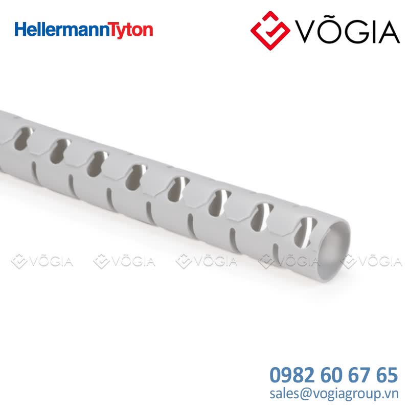 Vỏ bọc cáp - Cable cover 13 mm - 16 mm, PP, grey, 25m + tool - HWPP16-PP-GY