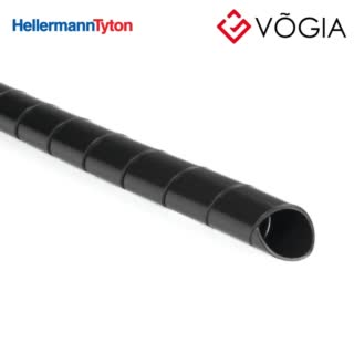 Vỏ bọc cáp - Spiral binding 5 mm - 20 mm, PA6V0, black, 30 m - SBPAV04-PA6V0-BK