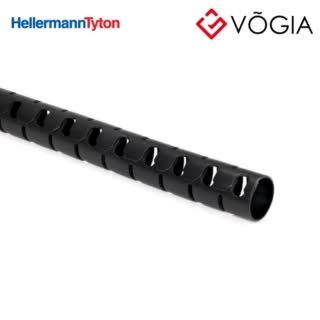 Vỏ bọc cáp - Cable cover 18 mm - 21 mm, PP, black, 25m + tool - HWPP20-PP-BK