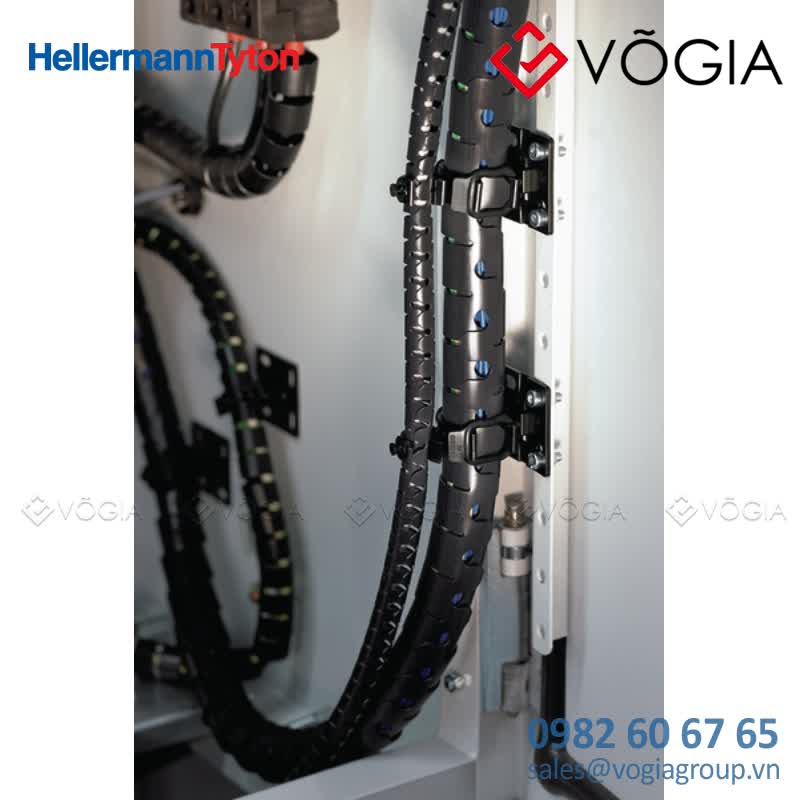 Vỏ bọc cáp - Cable cover 29 mm - 32 mm, PA6V0, black, 25m + tool - HWPAV030-PA6V0-BK