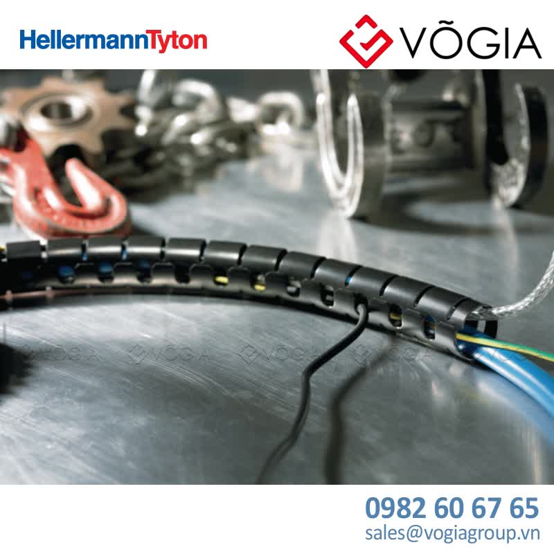 Vỏ bọc cáp - Cable cover 29 mm - 32 mm, PA6V0, black, 25m + tool - HWPAV030-PA6V0-BK