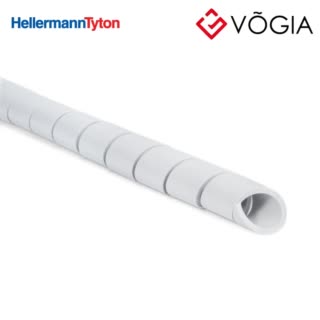 Vỏ bọc cáp - Spiral binding 16 mm - 8 mm, PE, grey, 30 m - SBPE15-PE-GY