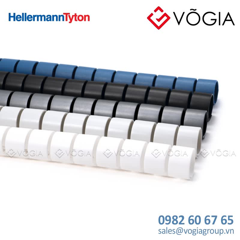 Vỏ bọc cáp - Cable cover 7 mm - 9 mm, PP, grey, 25m + tool - HWPP8-PP-GY