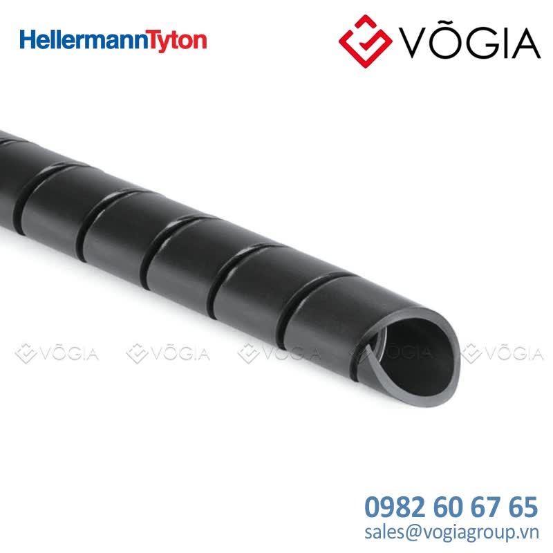 Vỏ bọc cáp - Spiral binding 10 mm - 100 mm, PE, black, 30 m - SBPE9-PE-BK