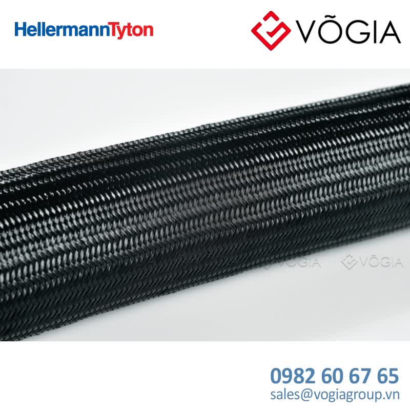 Vỏ bọc cáp - Polyamide 66 braided sleeving black 10mm - HEGPA6610-PA66-BK