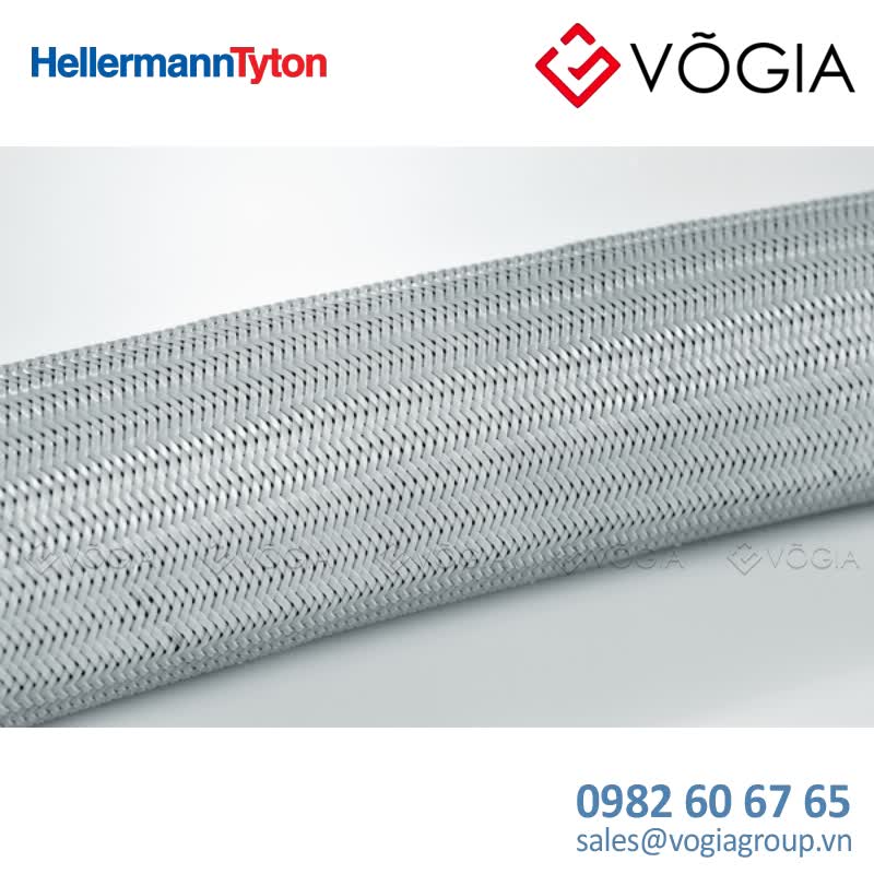 Vỏ bọc cáp - Polyamide 66 braided sleeving grey 40mm x 50m - HEGPA6640-PA66-GY