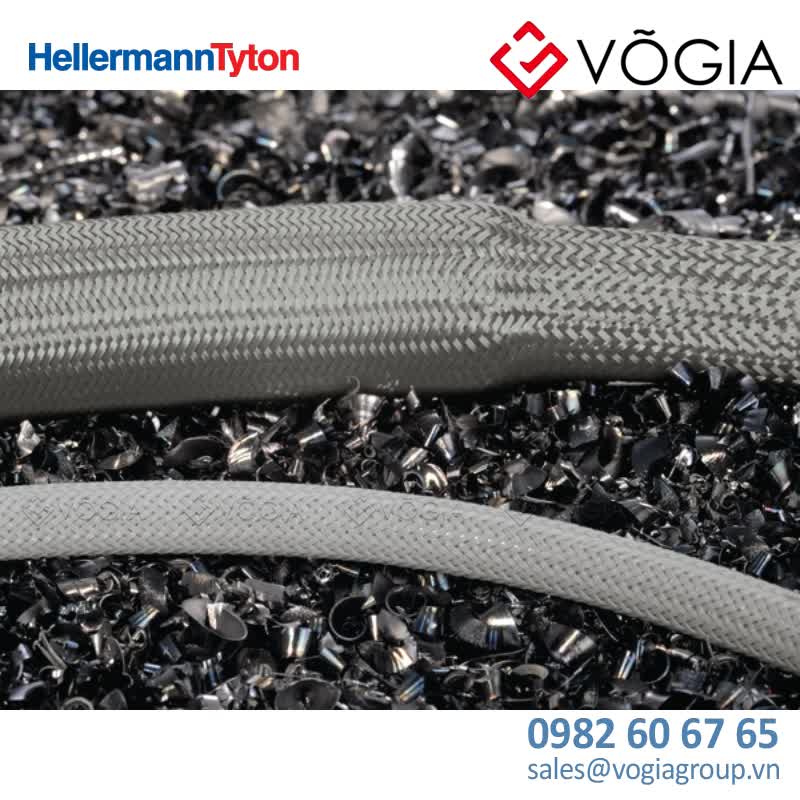 Vỏ bọc cáp - Polyamide 66 braided sleeving grey 40mm x 50m - HEGPA6640-PA66-GY
