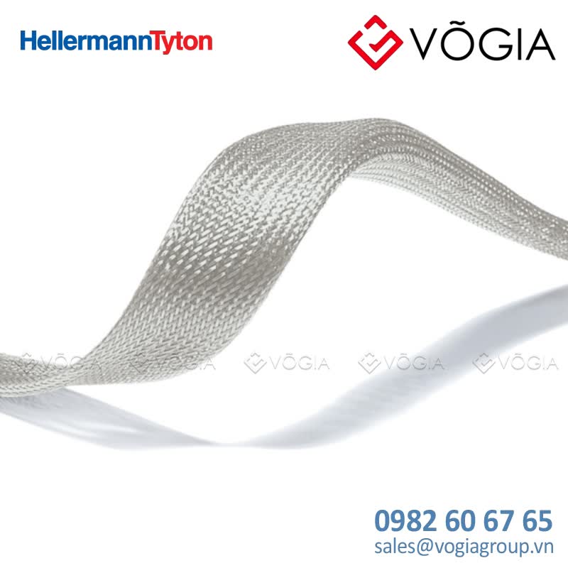 Vỏ bọc cáp - Polyamide 66 braided sleeving grey 40mm x 50m - HEGPA6640-PA66-GY