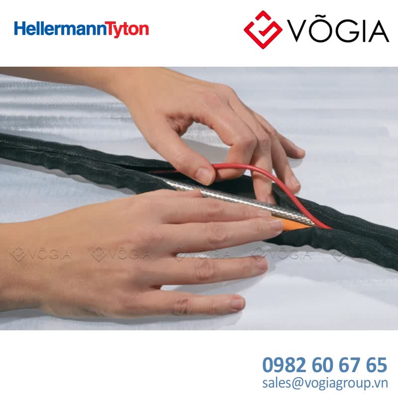 Vỏ bọc cáp - Self-closing sleeving, 19 - 25 mm, PET, black, 25 m - Twist-In 25-PET-BK