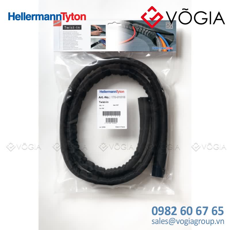 Vỏ bọc cáp - Self-closing sleeving, 29 - 32 mm, PET, black, 2 m - Twist-In 32-2 m-PET-BK
