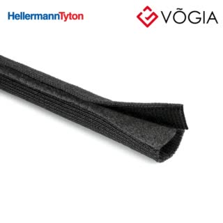 Vỏ bọc cáp - Re-closeable protective sleeving with hook-and-loop seal - HELAHOOK25 500mm-PET-BK