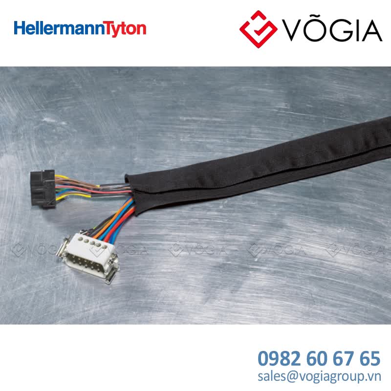 Vỏ bọc cáp - Re-closeable protective sleeving with hook-and-loop seal - HELAHOOK15-1270mm-PET-BK