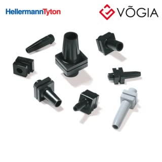 Vòng đệm cao su - Cable grommet, black, 1000pcs - H125-PVC-BK